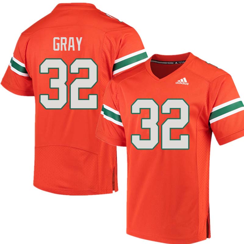 Adidas Miami Hurricanes #32 Trayone Gray College Football Jerseys Sale-Orange - Click Image to Close